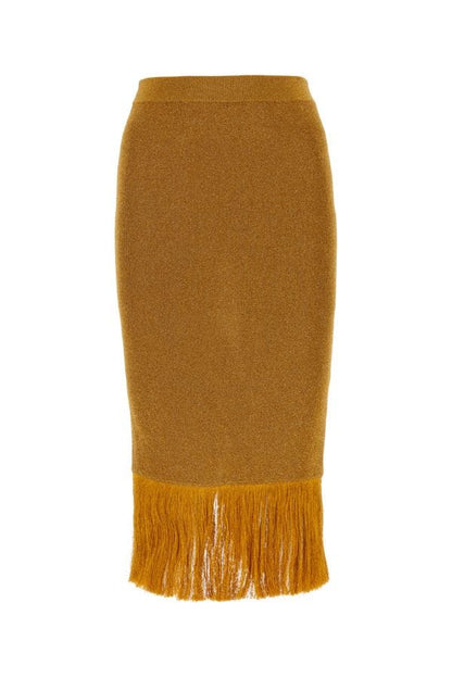 BOTTEGA VENETA | Gold viscose blend skirt