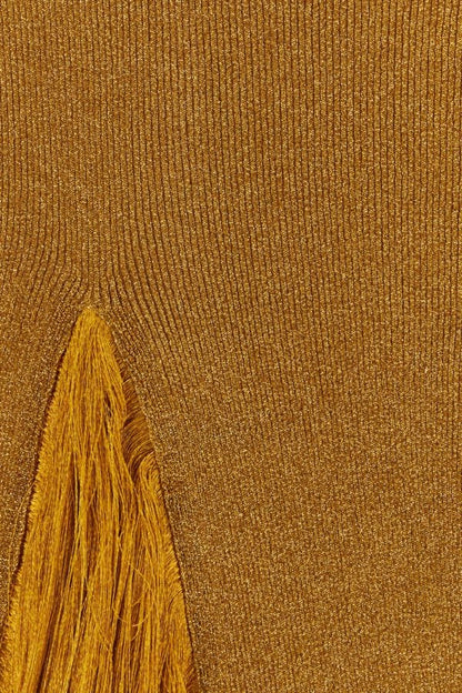 BOTTEGA VENETA | Gold viscose blend skirt