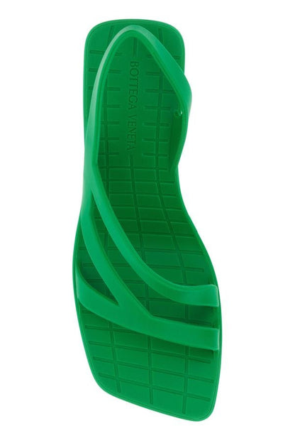 BOTTEGA VENETA | Grass green rubber Jimbo sandals
