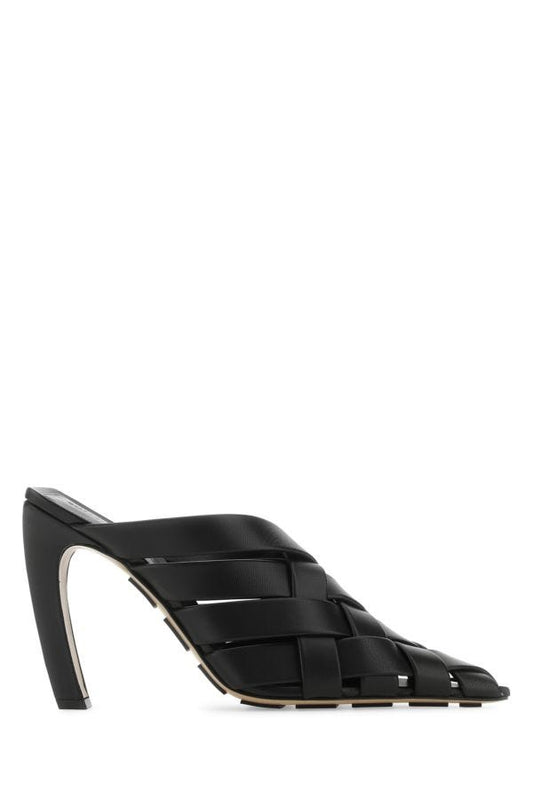 BOTTEGA VENETA | Black nappa leather Alfie mules