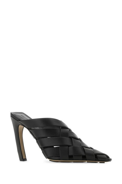 BOTTEGA VENETA | Black nappa leather Alfie mules