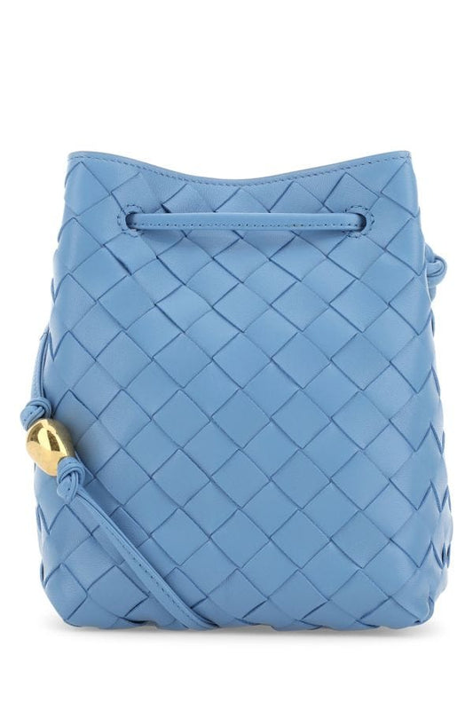 BOTTEGA VENETA | Cerulean blue leather bucket bag