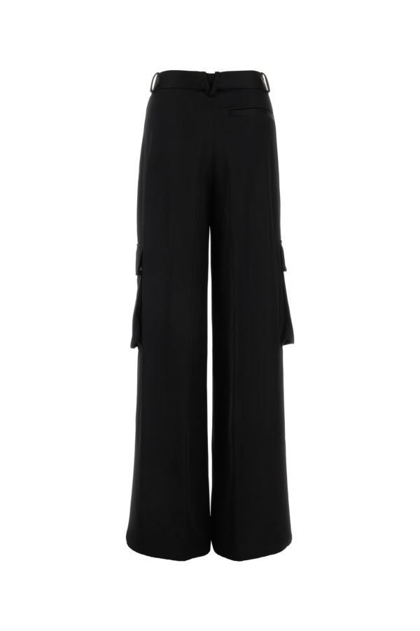 VERSACE | Black satin cargo pant