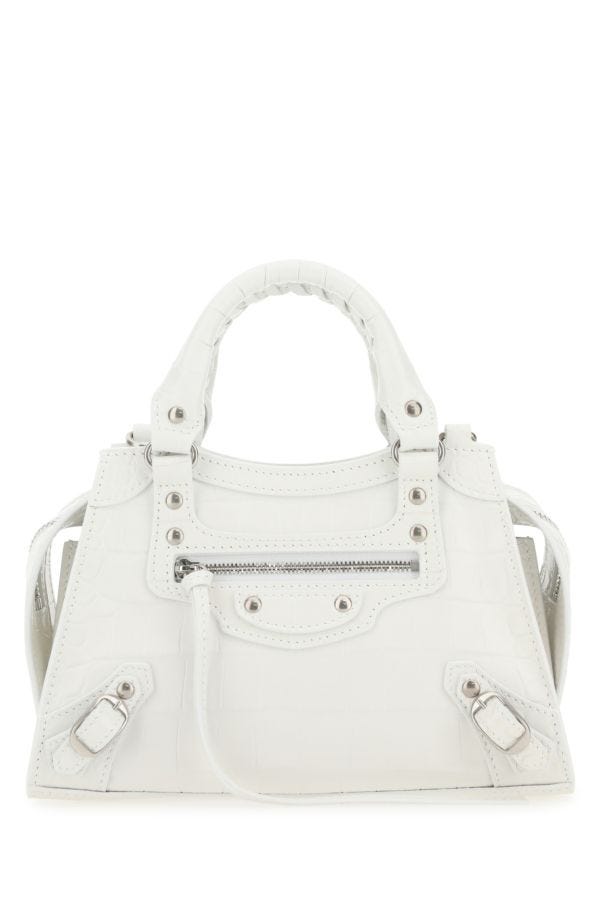 BALENCIAGA | White leather mini Neo Classic handbag