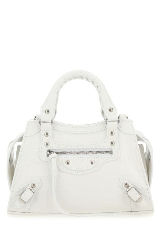 BALENCIAGA | White leather mini Neo Classic handbag
