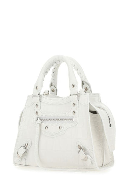 BALENCIAGA | White leather mini Neo Classic handbag