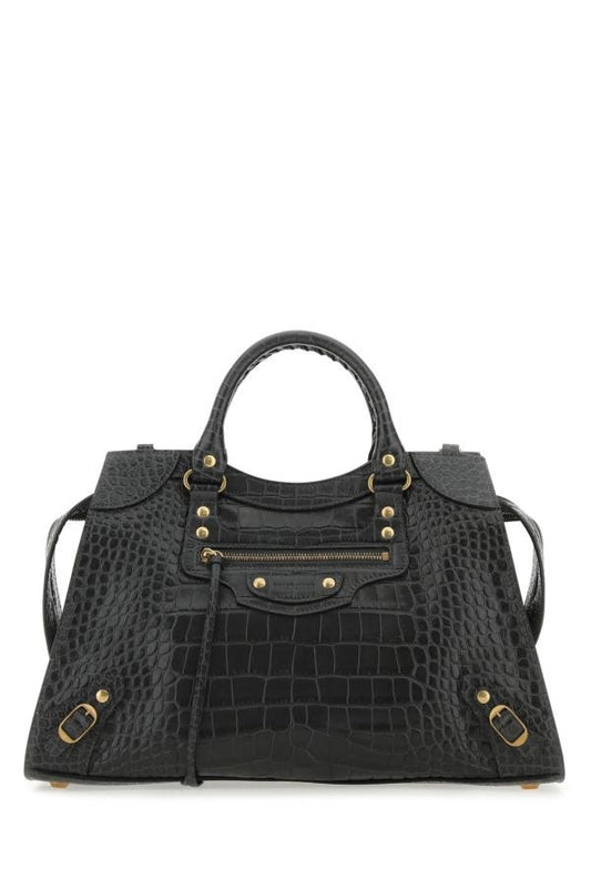 BALENCIAGA | Charcoal leather Neo Classic City handbag