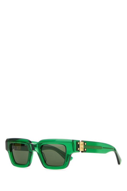 BOTTEGA VENETA | Green acetate Hinge sunglasses