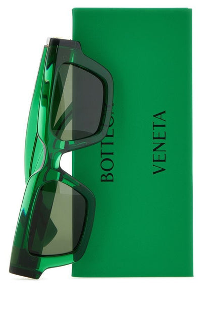 BOTTEGA VENETA | Green acetate Hinge sunglasses