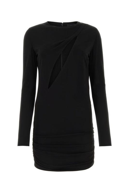 VERSACE | Black stretch viscose mini dress