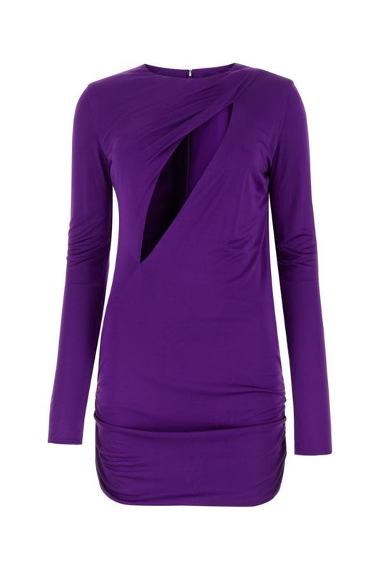 VERSACE | Purple viscose mini dress