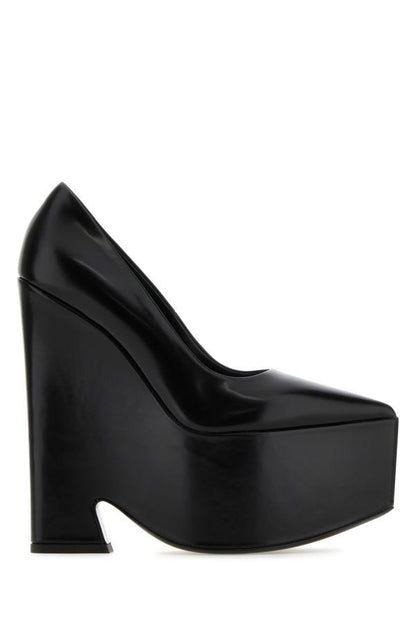 VERSACE | Black leather Tempest pumps