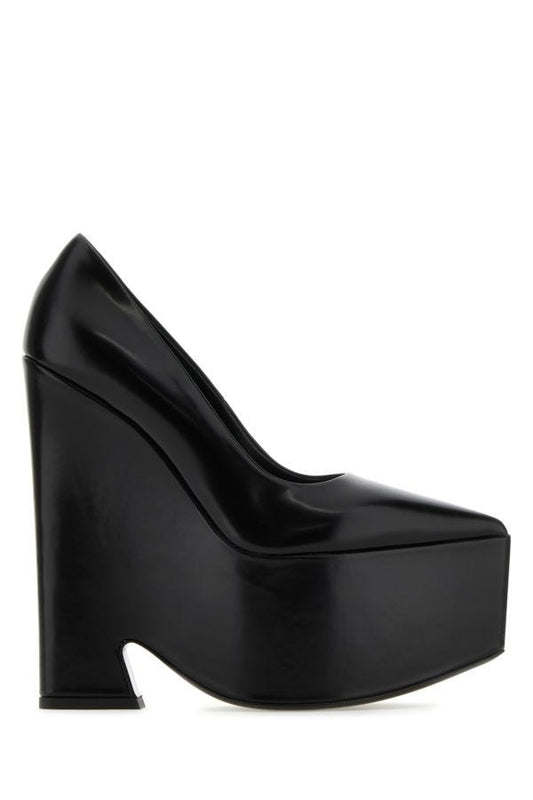 VERSACE | Black leather Tempest pumps