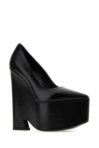 VERSACE | Black leather Tempest pumps
