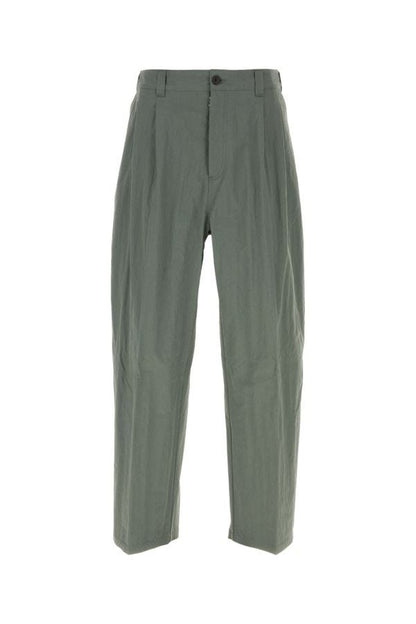 MAISON MARGIELA | Sage green cotton blend wide-leg pant