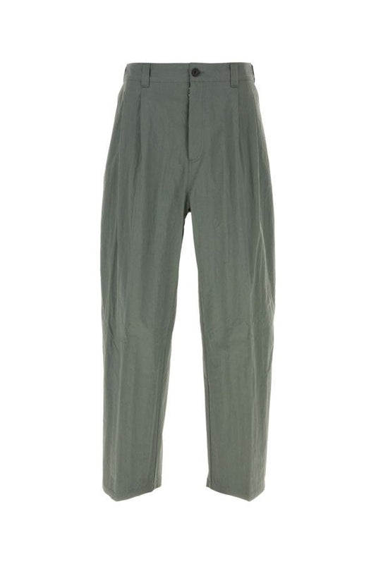 MAISON MARGIELA | Sage green cotton blend wide-leg pant