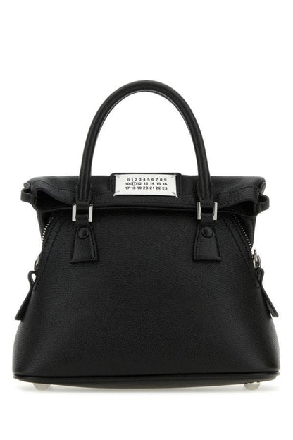 MAISON MARGIELA | Black leather micro 5AC handbag