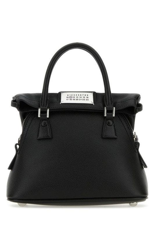 MAISON MARGIELA | Black leather micro 5AC handbag