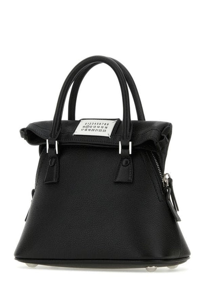 MAISON MARGIELA | Black leather micro 5AC handbag