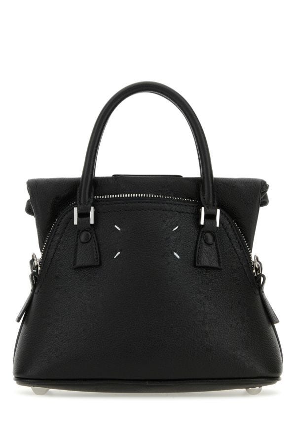 MAISON MARGIELA | Black leather micro 5AC handbag