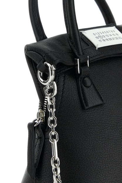 MAISON MARGIELA | Black leather micro 5AC handbag