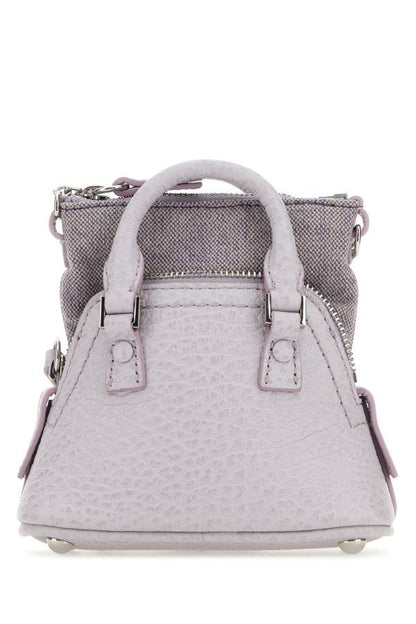 MAISON MARGIELA | Lilac leather and fabric 5AC Classique Baby handbag