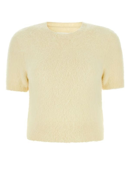 MAISON MARGIELA | Pastel yellow angora blend sweater