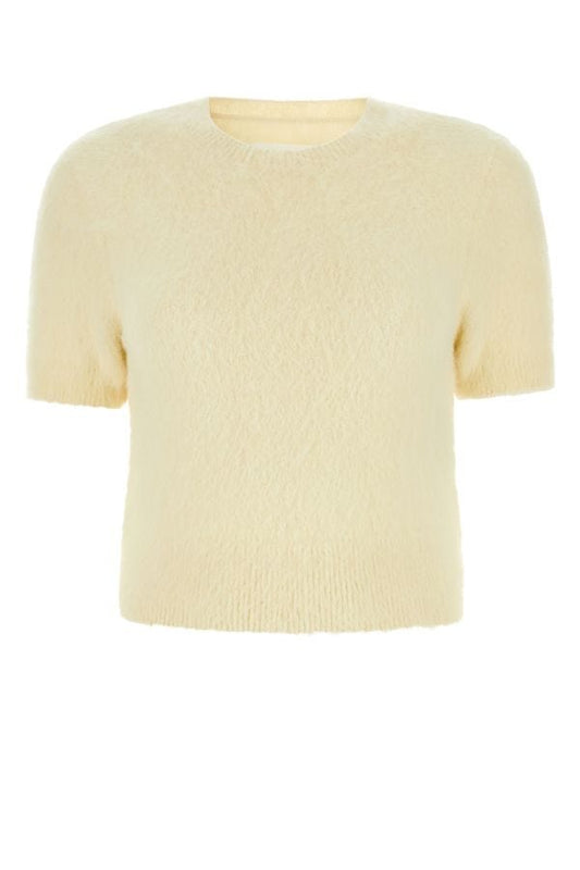 MAISON MARGIELA | Pastel yellow angora blend sweater