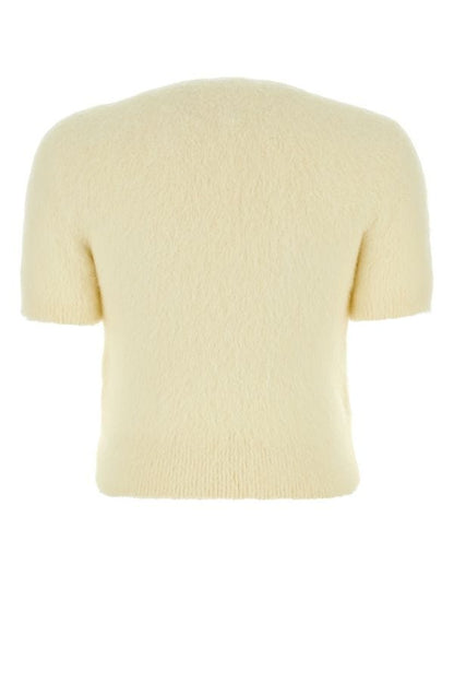 MAISON MARGIELA | Pastel yellow angora blend sweater