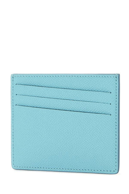 MAISON MARGIELA | Light-blue leather Four Stitches cardholder