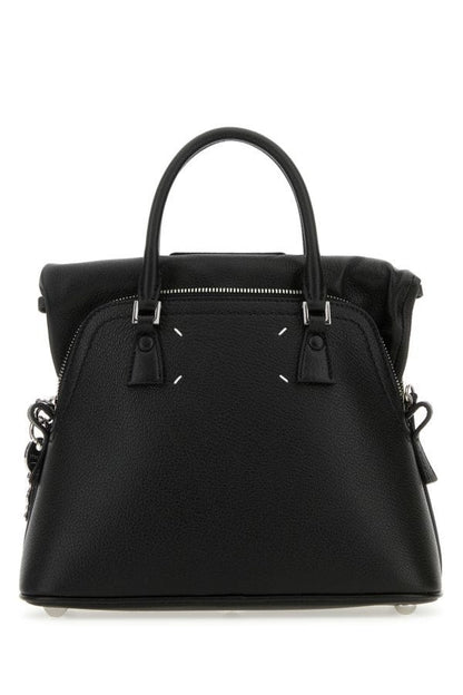 MAISON MARGIELA | Black leather mini 5AC handbag