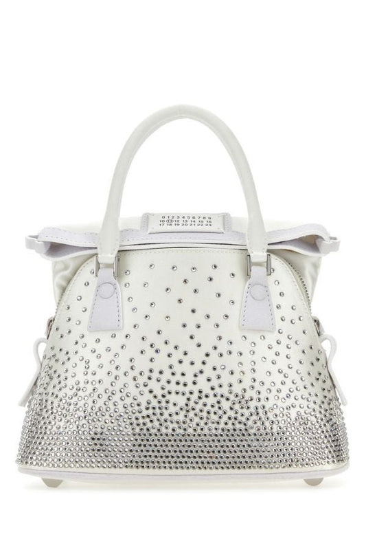 MAISON MARGIELA | White satin micro 5AC Classique handbag