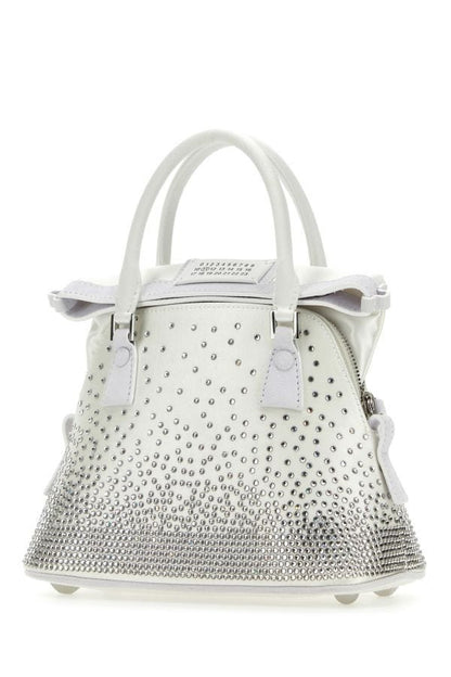 MAISON MARGIELA | White satin micro 5AC Classique handbag