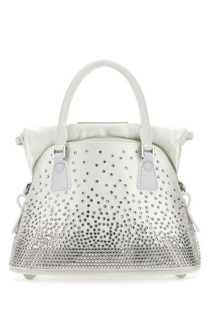 MAISON MARGIELA | White satin micro 5AC Classique handbag