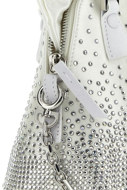 MAISON MARGIELA | White satin micro 5AC Classique handbag