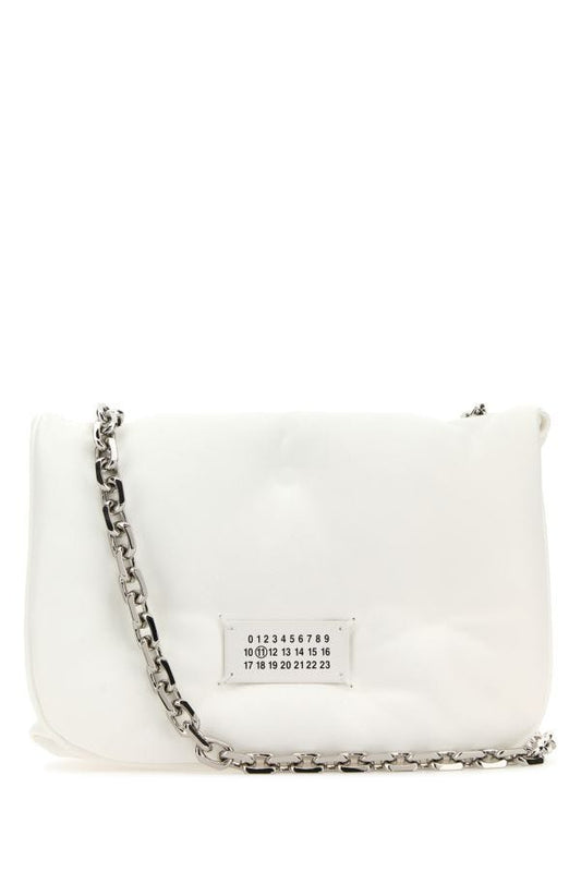 MAISON MARGIELA | White nappa leather small Glam Slam Flap crossbody bag