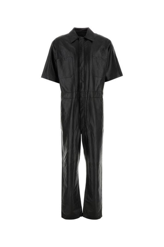 GIVENCHY | Black leather jumpsuit