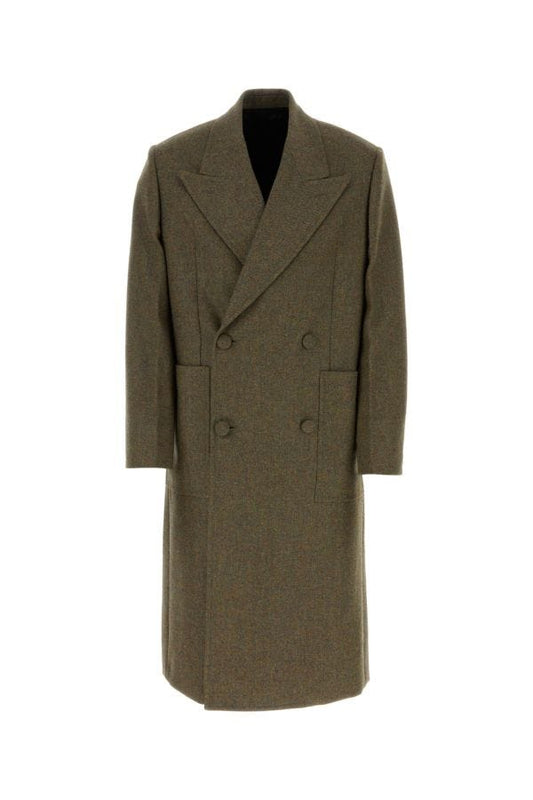 GIVENCHY | Khaki wool oversize coat
