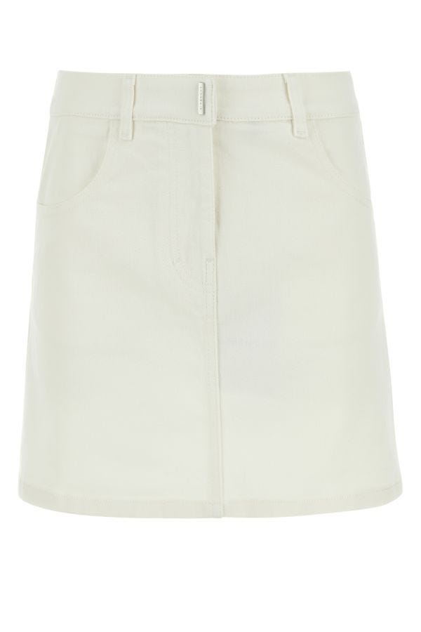 GIVENCHY | White denim mini skirt