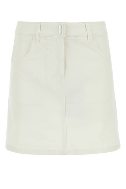 GIVENCHY | White denim mini skirt