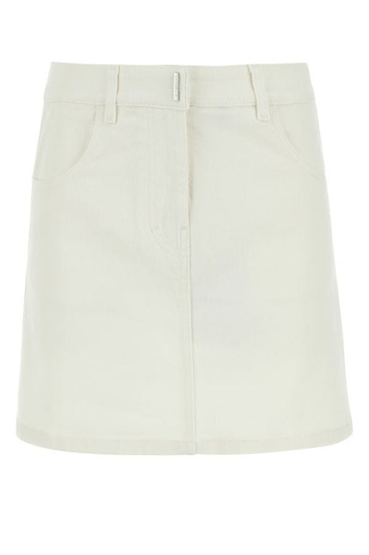 GIVENCHY | White denim mini skirt