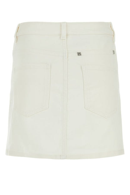 GIVENCHY | White denim mini skirt