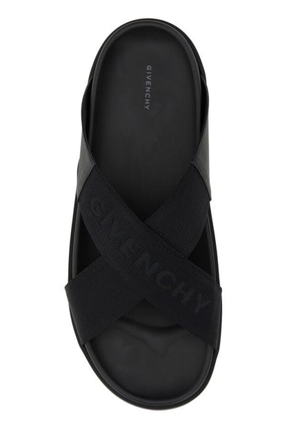 GIVENCHY | Black fabric slippers