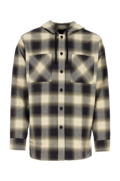 GIVENCHY | Embroidered flanel oversize shirt