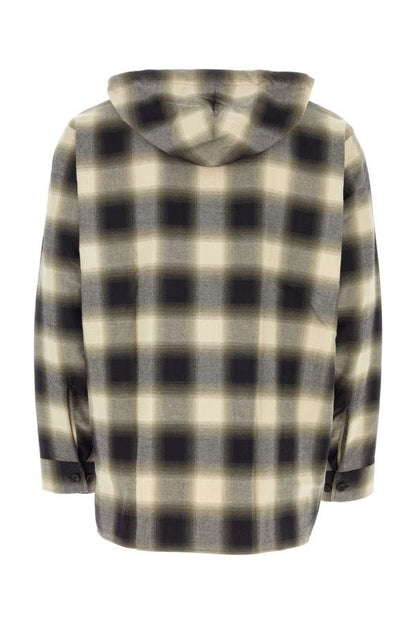 GIVENCHY | Embroidered flanel oversize shirt