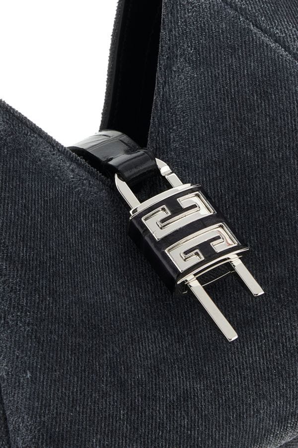 GIVENCHY | Black denim mini G-Hobo handbag