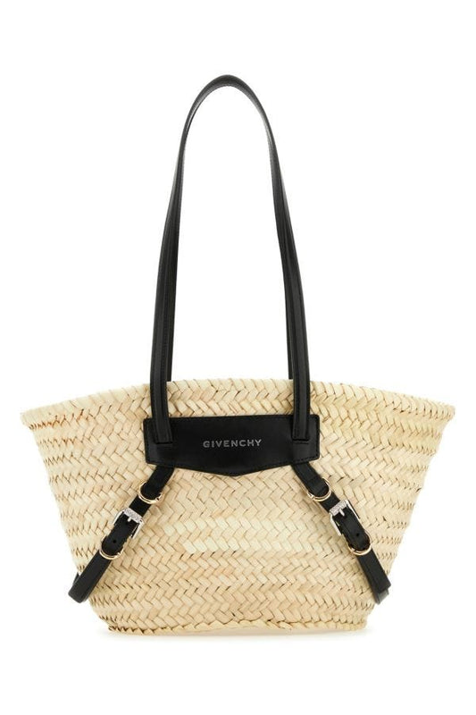 GIVENCHY | Straw small Voyou Basket shopping bag