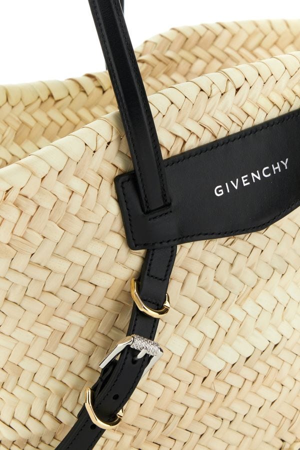GIVENCHY | Straw small Voyou Basket shopping bag