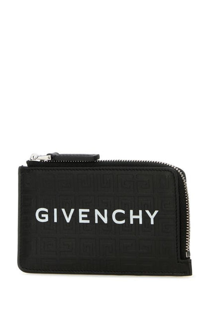 GIVENCHY | Black canvas and leather G-Cut 4G card holder
