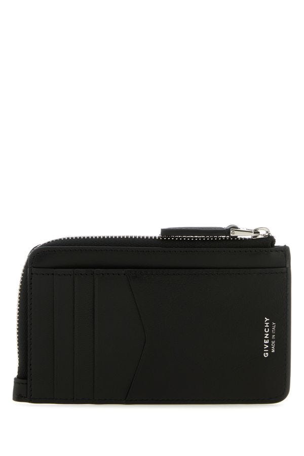 GIVENCHY | Black canvas and leather G-Cut 4G card holder